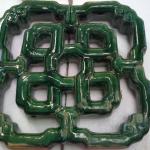 150 Year Old Antique Vintage Harmony Patern Ceramic CE-Green-01