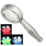 3 color changing led shower head with temperature sensitive OW12050077