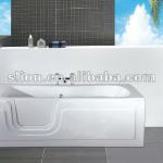 Acrylic white rectangle discount freestanding bathtub, handicapped walk-in soaking bath SL9130(00)