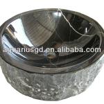 Chiseled Finished Surface Marble Basin, Stone Wash Basin, Granite Sink AQ123