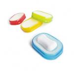 Coloured O2 Shaped Multi-function Soap Dish with Sponge SF50672