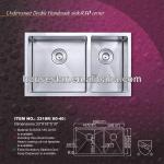 cupc kitchen stainless steel sink 3318R,stainless steel handmade sink--3318R(60/40) 3318R(60/40)