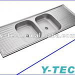 Double bowl stainless steel sink YK1553B YK-1553B