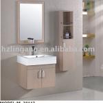 European modern style wooden bathroom vanity with resin basin,mirror cabinet and faucet 70117