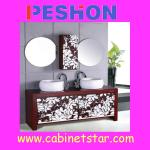 Floating Solid Wood Double Sink Bathroom Vanity Hanging bathroom vanity