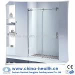 Frameless shower door with stainless steel rollers JP0204 JP0204