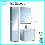 High Quality MDF bathroom cabinet with mirror and ceramic basin SM-010