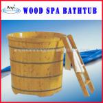 Hot sale wood spa tub with ladder KF1390 wood spa tub with ladder