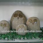 Nature Stone Carving Owl Animal Statue Sculpture SA030023