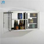 Stainless steel and glass kitchen cabinet 7034 7034