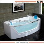 Stainless steel jets glass front whirlpool bathtub TMB055