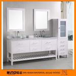 Waterproof floor-mounted Thailand oak white bathroom furniture WINO-4053A modern bathroom vanity