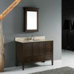 Waterproof solid wood modern mirrored bathroom cabinet FED-1038