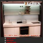 White gloss Lacquer kitchen cabinet KI--008