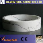 White marble hand washing sink sihai