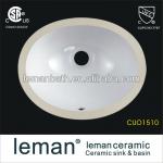 With UPC/CSA Certification Oval Under Counter Wash Basin Sanitary Ware Ceramic Sinks Bathroom Basin CUO1510 Under Counter Wash Basin