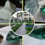 large colored glass stone for landscaping ,garden,decoration