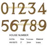 Brass House Number,Metal Number (HN16075)