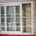 China frame profile glass sliding aluminium window with mosquito net design