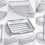 304Stainless Steel Bathroom Basket, Kitchen Storage, Bathroom Hanging Basket