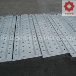 Outside metal scaffold plank