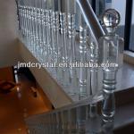 crystal glass indoor stair banister railing