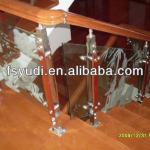 fine/elegant polish wood and steel handrail/balustrade/railing