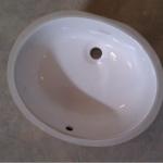 17&quot; x 14&quot;(K-2210) undermount ceramic bathroom sink with overflow and clamp assembly WL-1714