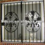 2012 china manufacture wrought iron security window hand hammered factory iron security window