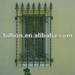 2012 china manufacturer hebei factory painting hand hammered wrought iron window grill wrought iron window grill