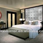 2013 crystal float glass mirror wall clock mirror ceiling tile 2-A-300