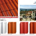 2013 red colored ceramic roof tile prices 300*400mm WB