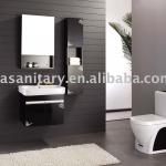 2013 Wholesales Modern MDF Black and White Bathroom Vanity Bathroom Vanity Q012