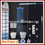 2014 bathroom design brass led rain shower set with 2&quot; body massage body jets HM-0522