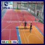 2014 ISO CE Chinese fashionable high quality colourful multipurpose modular synthetic pp suspended flooring SGLH-01