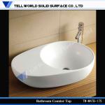 2014 Newest Fashion Design Bathroom Furniture Solid Surface wash basin sink TW-MATB-175 TW-MATB-175