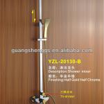 2014Unique Design Tri-divider Flat Tube Half Gold Half Chrome Shower Mixer YZL-20130-B