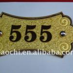 6 mm clear hotel acrylic room nameplate sign 2428