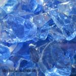 8-15mm blue color sodalime glass chips for land scape WK-4