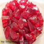 8-15mm High dimensional stability red color sodalime glass chips for land scape WK-4