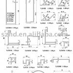 Aluminium curtain wall profiles