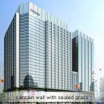 aluminium curtain wall with sealed glass CW