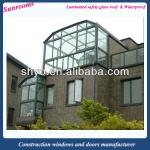 aluminium glass commercial garden greenhouse for sale SHYOT020