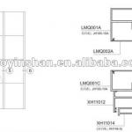 Aluminium semi visible curtain wall profile series LMQ100 LMQ180 LMQ100-180series