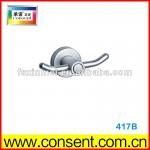 aluminum bathroom double robe hook 417B