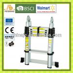 aluminum double telescopic ladder EN131 JC-038-2