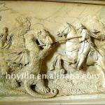 ancient dragon and knight marble relief 111126-A