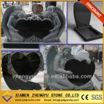 Angle Heart Shape Granite Monument Chinese Black Granite Tombstone Granite Monument