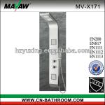 Anti-fingerprint stainless steel shower panel with massage jets and handle shower MV-X171