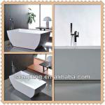 Australia Market White Acrylic 1500 1700 Square Solid Suface Free standing Bathtub 6821